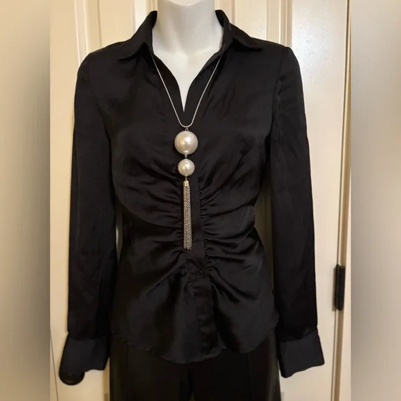 Elegant Black Women's Top, by DR2 , size XS - Picture 2 of 7